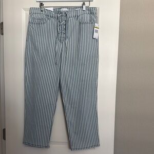 Striped Blue Women's Jeans